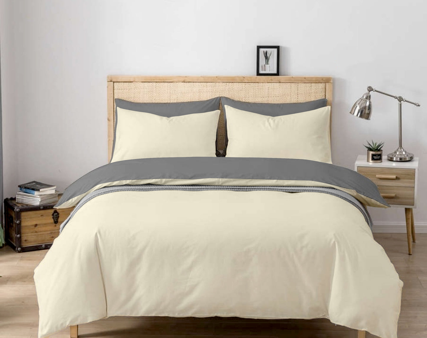 Beige Cotton Bedsheet Set 210 TC