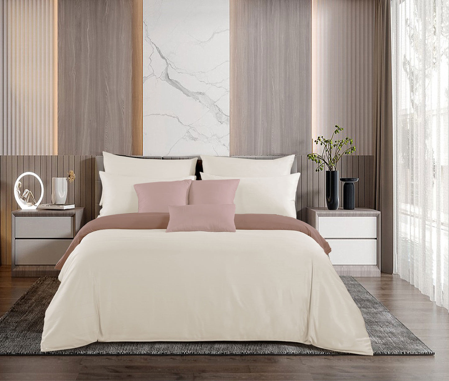 Ivory Cotton Bedsheet Set 600 TC