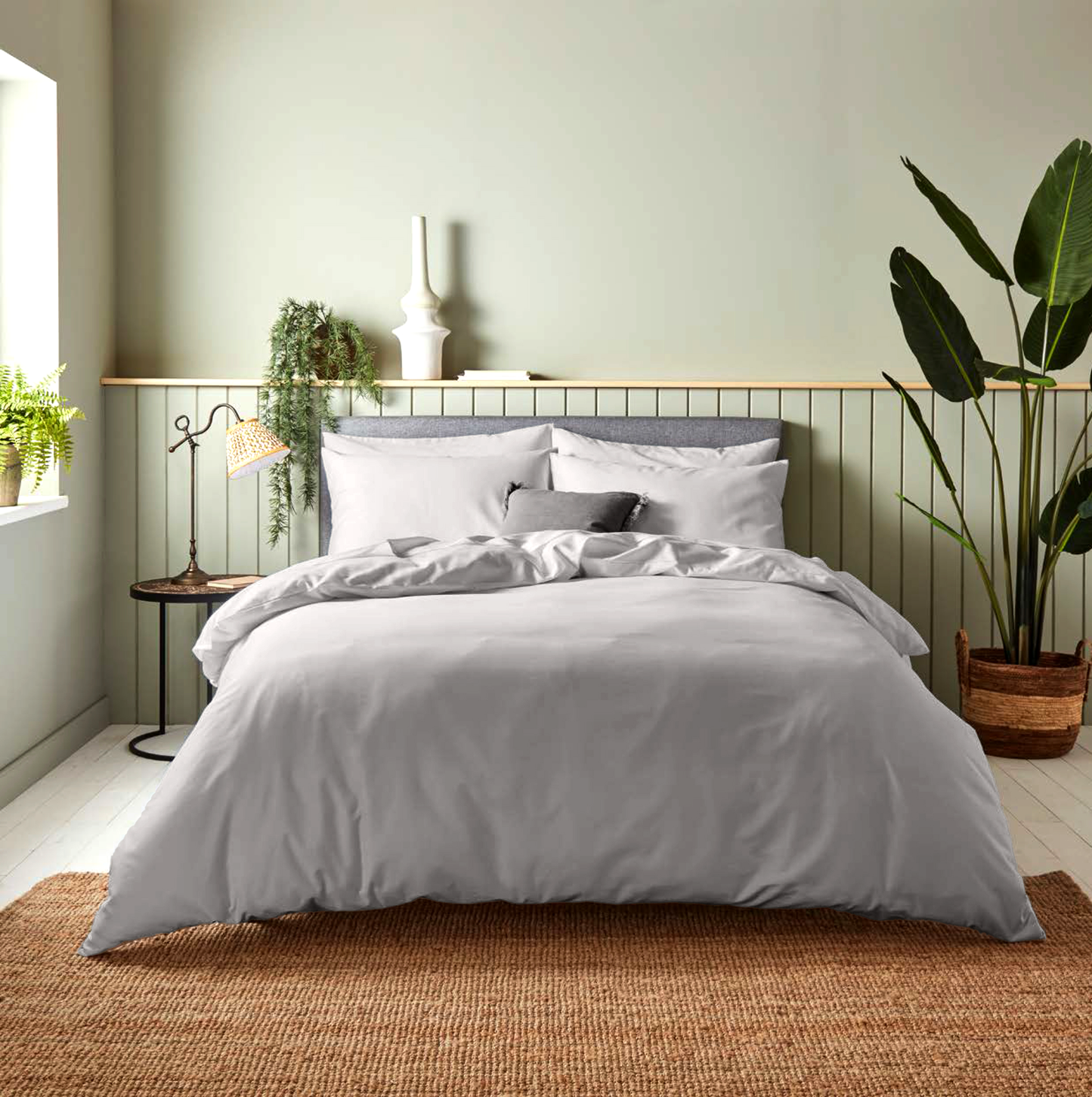 Light Grey Cotton Bedsheet Set 300 TC
