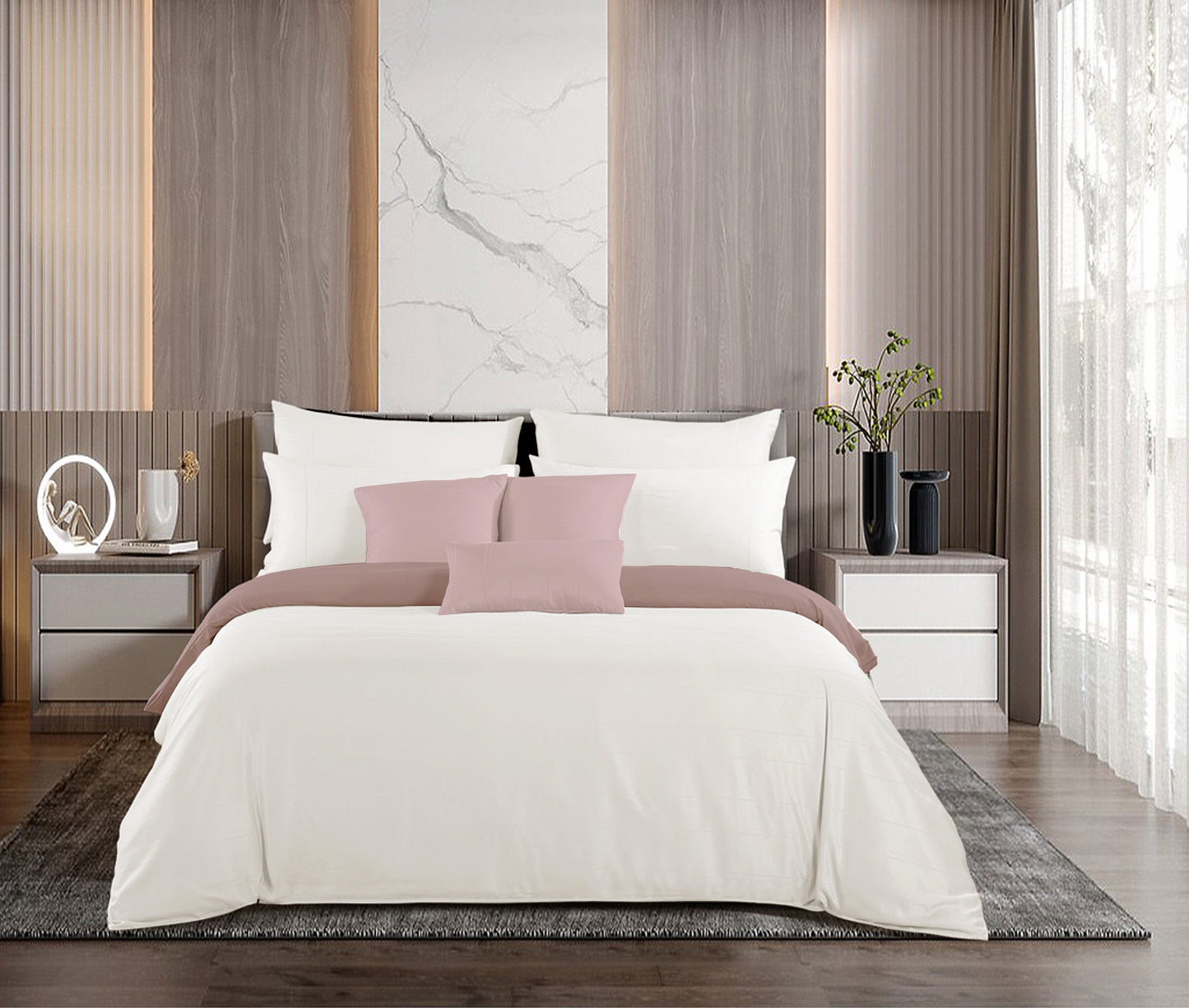 White Cotton Bedsheet Set 600 TC